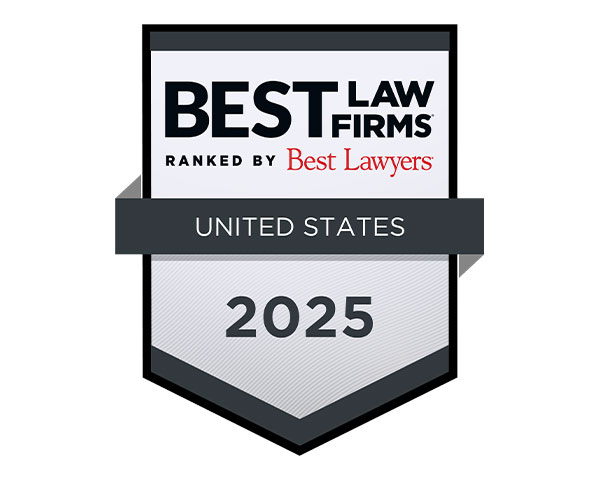 Best United States Law Firms 2025 ranked by Best Lawyers badge.